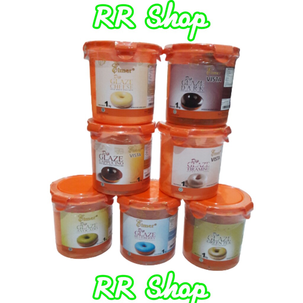 ELMER Dip Glaze 1kg All Varian - Elmer Dip Glaze 1kg Topping Selai Donat Kue Roti