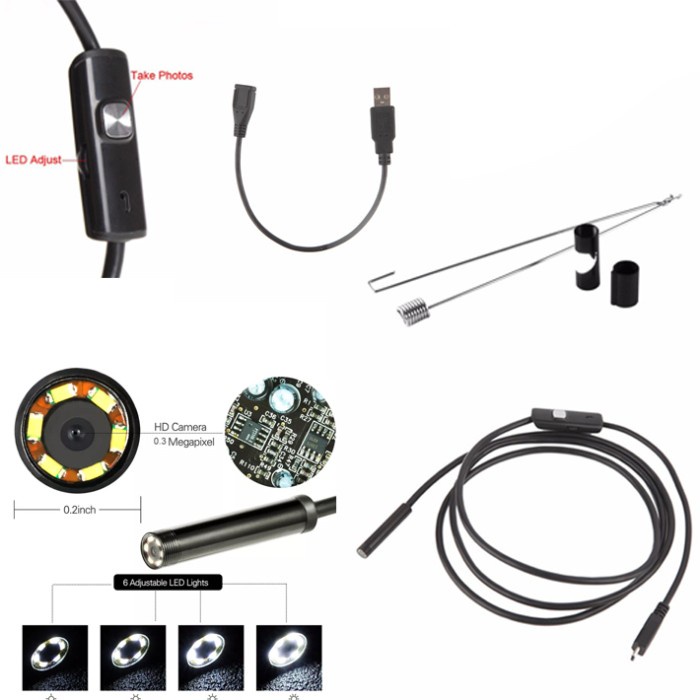 Mini Lens Endoscope Camera 720P 3.5M IP67 For OTG PC Android Tahan Air