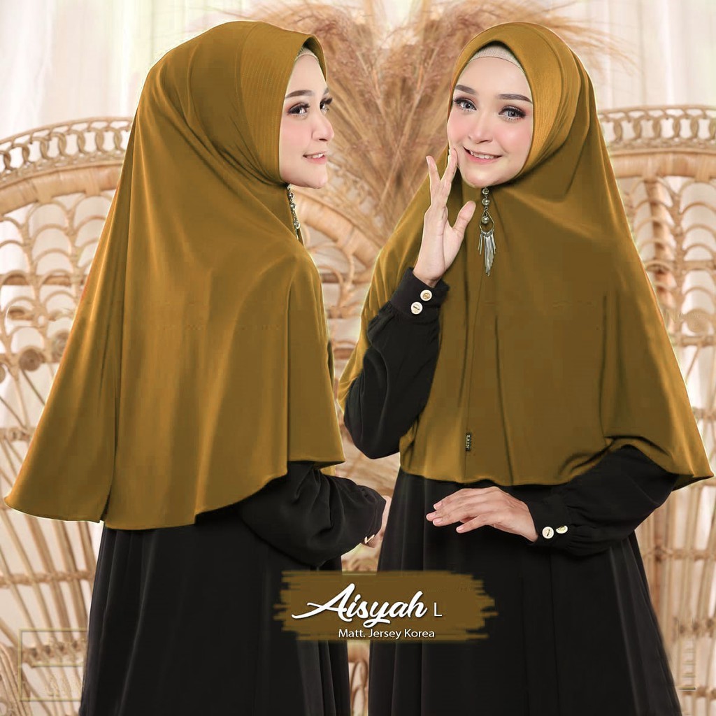 JILBAB INSTAN TERBARU HIJAB BERGO AISYAH M,L,XL,XXL KERUDUNG JUMBO JERSEY TERMURAH RUMAH HIJA'B-KUBUS