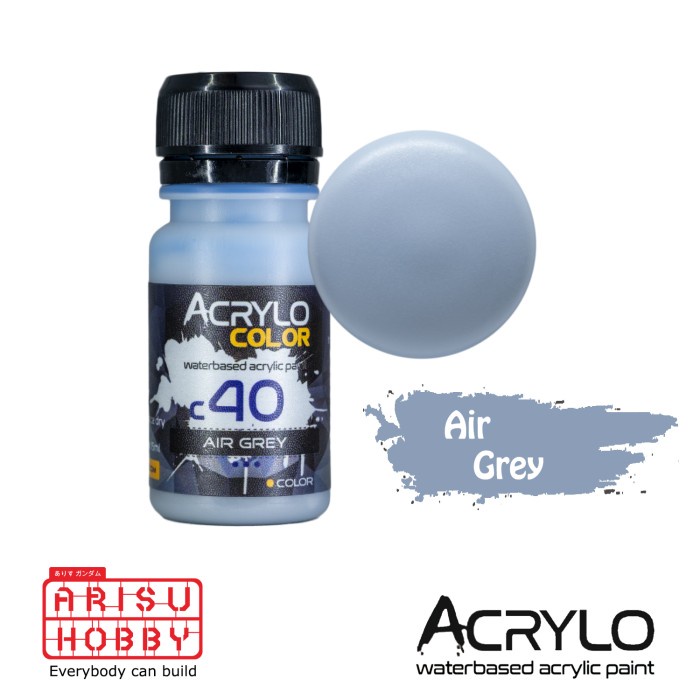 

ACRYLO COLOR AIR GREY C40 Water Based Acrylic Paint Color Cat Gundam