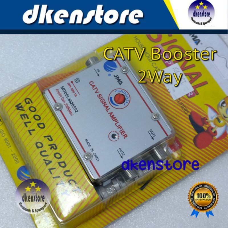 CATV Booster 2 way Cabang Antena TV kabel spliter splitter 2W