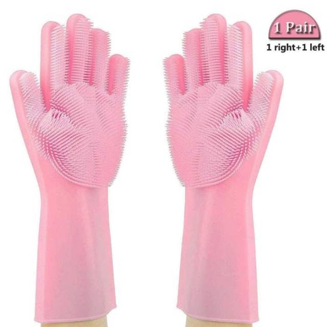 sarung tangan cuci piring silikon magic hands silicone gloves