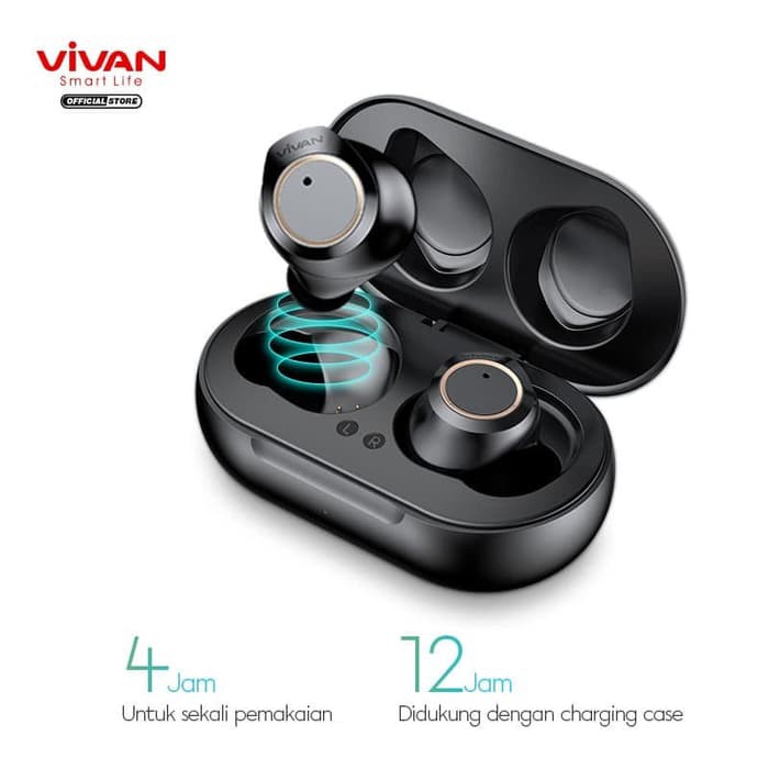 EARPHONE BLUETOOTH VIVAN LIBERTY T100 ORIGINAL GARANSI