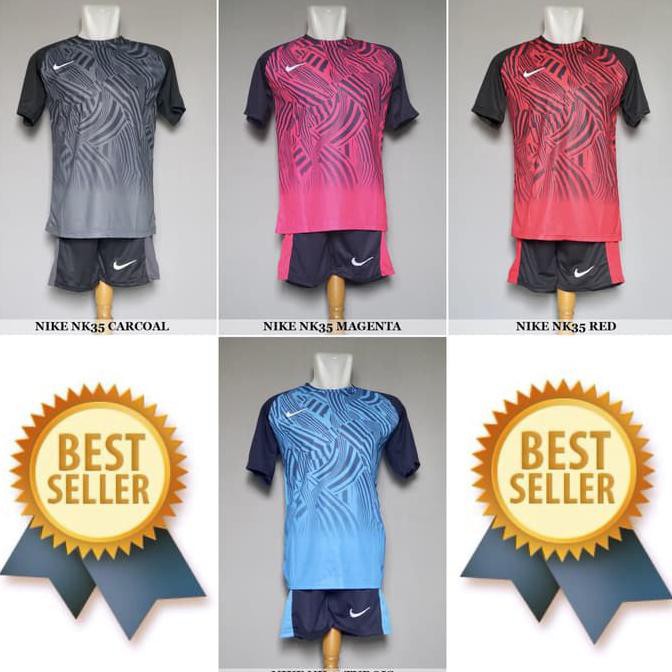 Setelan Futsal Bola Sepakbola Nike NK35 (Baju Kaos Jersey Celana)