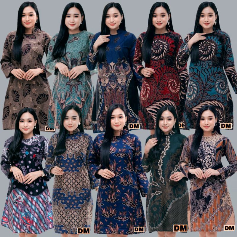 Atasan  wanita Tunik batik  baju kantoran wanita