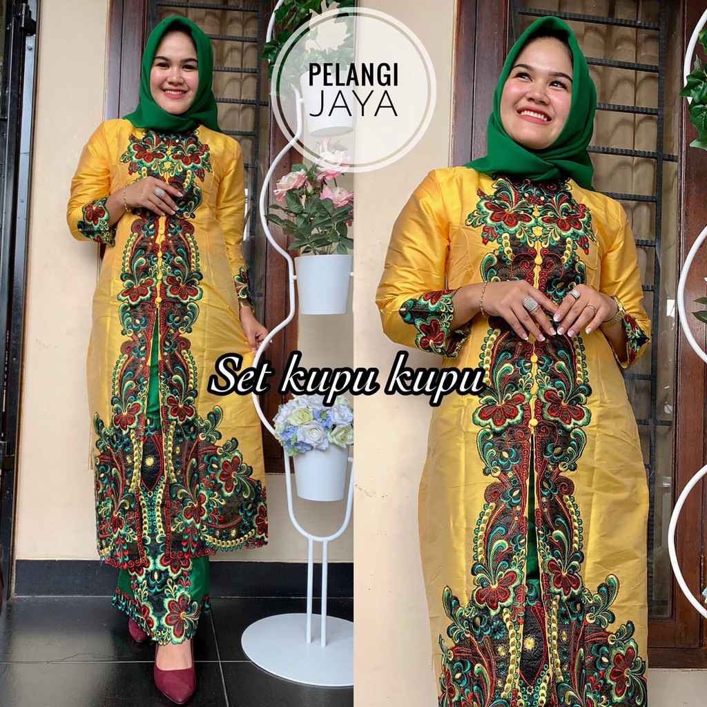 SET abaya rok kupu-kupu original PELANGI JAYA