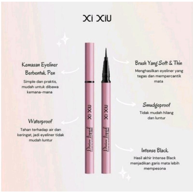 Xi Xiu Divine Liquid Eyeliner/ Eyeliner spidol waterproof