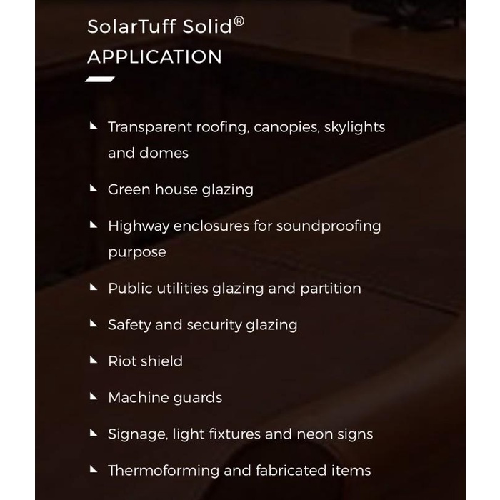 SolarFlat 3mm - Atap SolarTuff Solid - Solar Flat [ Khusus Kargo ]