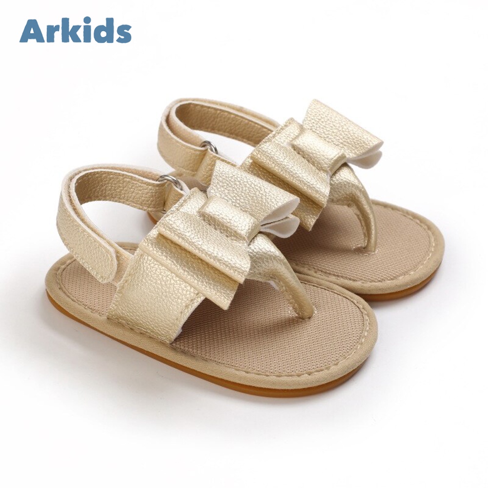 Sandal Bayi Perempuan Umur 0 - 12 Bulan Sepatu Sendal Bayi Sepatu Sandal Anak Bayi Perempuan Murah Umur 0 - 14 Bulan, umur 1 Tahun Gold AK 11