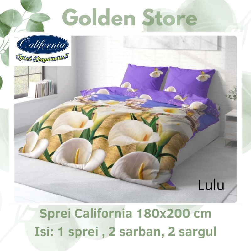Sprei California 180x200 Motif Lulu