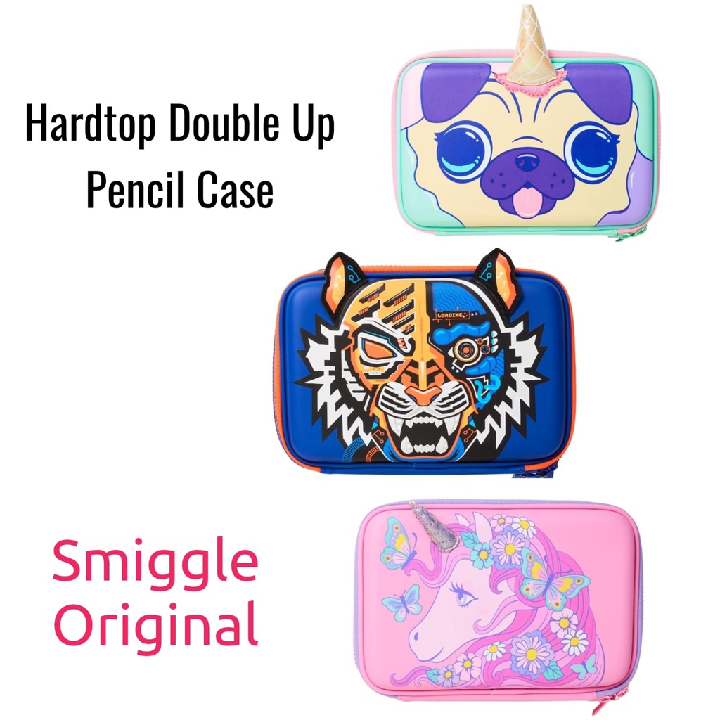 

Smiggle Pencil Case/Hey There Hardtop Double Up Pencil Case Mint/Navy/Pink/Tempat Pensil Smiggle/Tempat Pensil Hardtop Smiggle