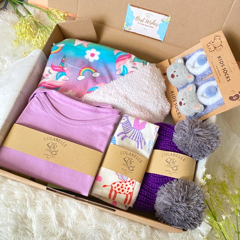 HAMPERS BAYI | KADO LAHIRAN BAYI / NEWBORN GIFT / HAMPERS BABY-UNICORN LILAC