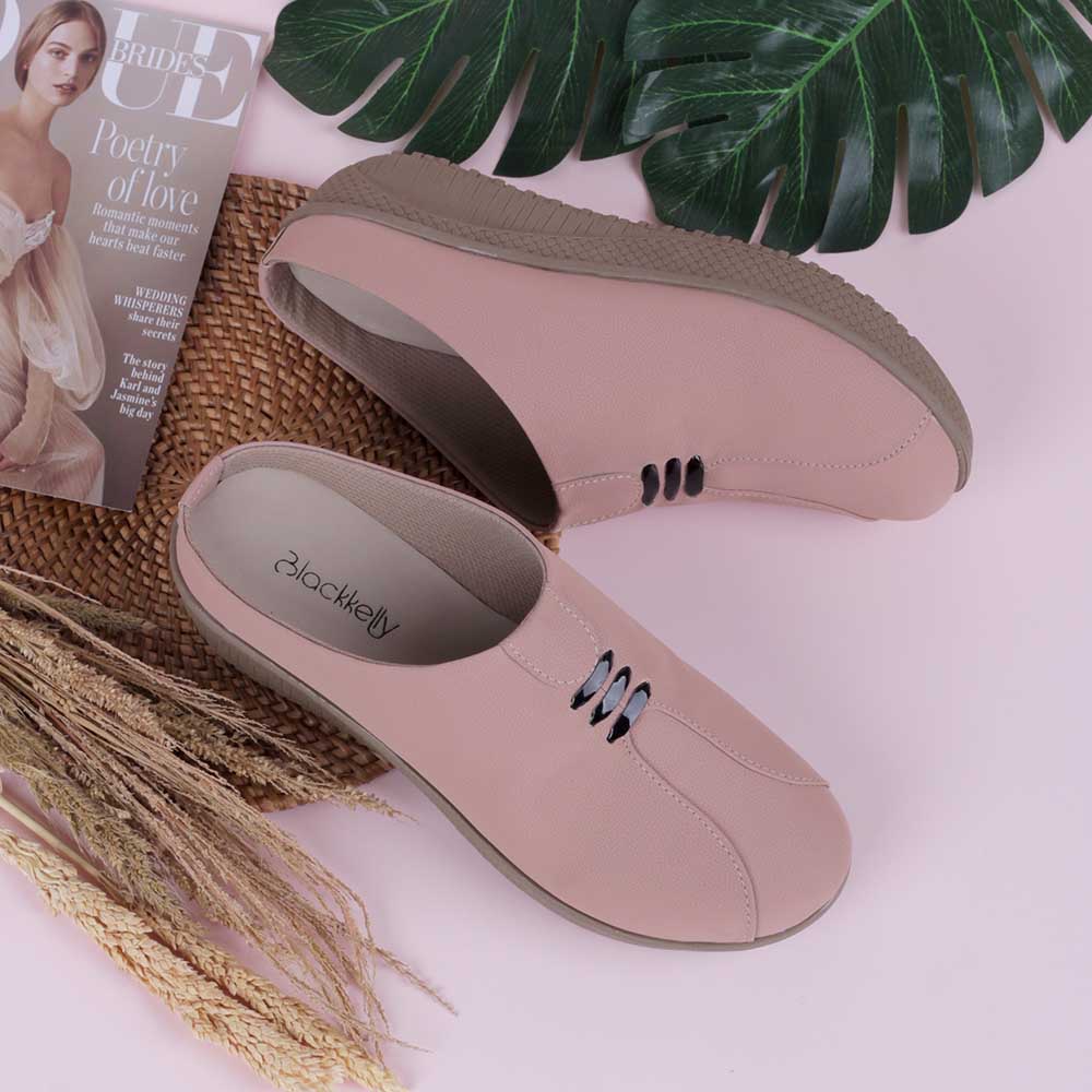 sandal slip on wanita murah, sandal bustong wanita murah, sepatu sandal wanita, sandal mules wanita murah LKR841