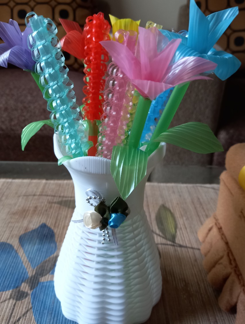 Bunga Sedotan - Bunga Dari Sedotan - Bunga Plastik - Kerajinan Tangan