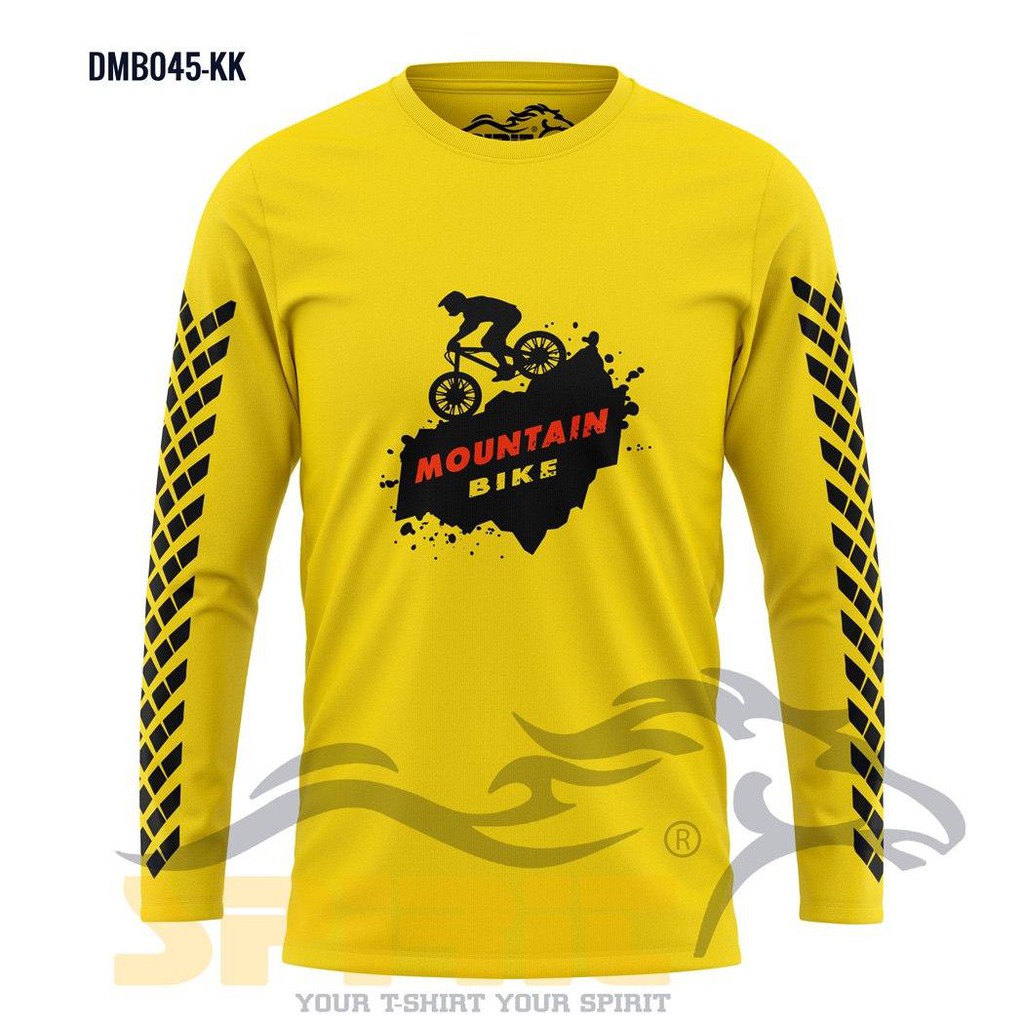 ATASAN PRIA KAOS SEPEDA MOUNTAIN BIKE PAKAIAN LENGAN PANJANG LIPAT MTB JUMBO