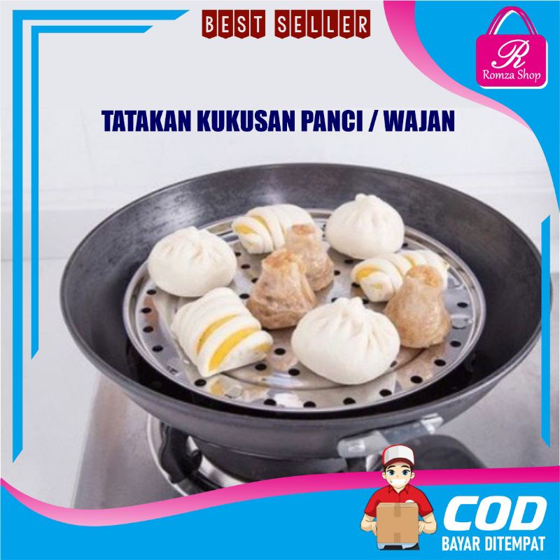 Tatakan kukusan Alas Panci Stainless 20 cm / Steamer rack Stainless steel / kukus Panci / alas kukus