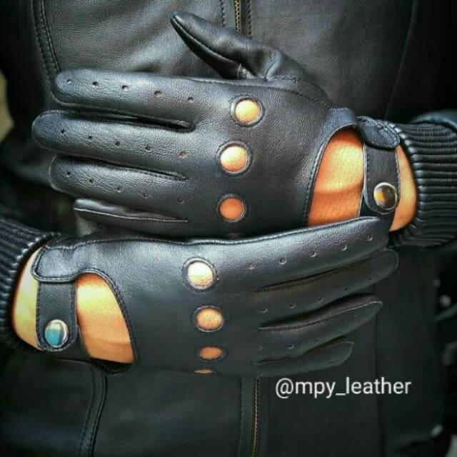 Sarung tangan kulit asli motor japstyle pria wanita ready ukuran besar big size jumbo XXXL