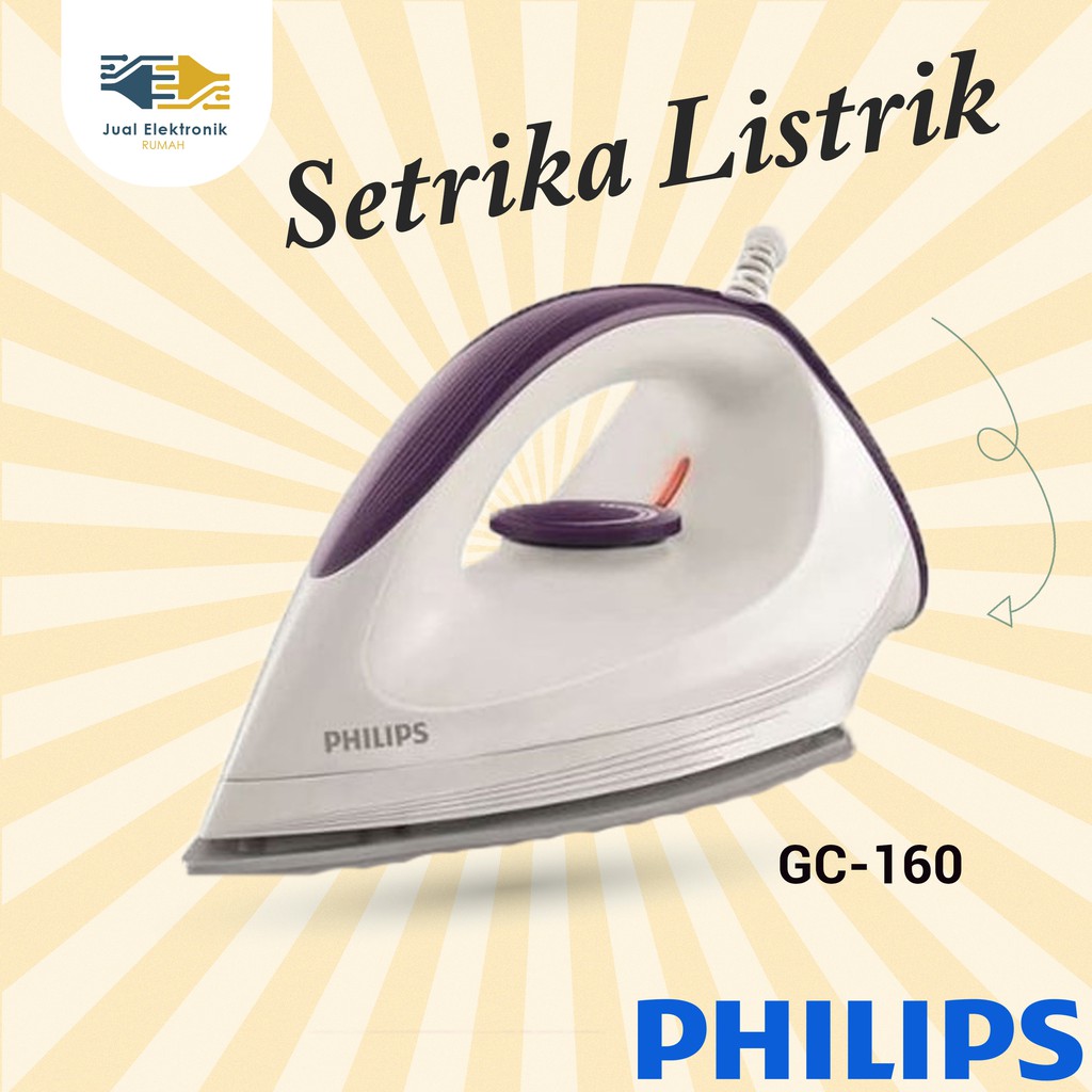 Dry Iron Setrika Listrik Philips GC160/27 Harga Mantap