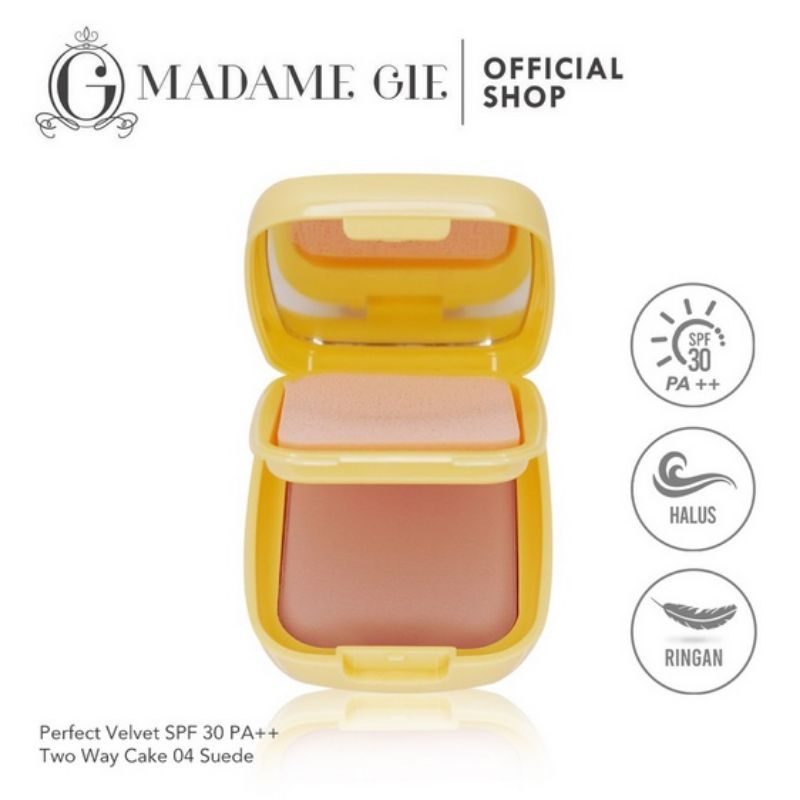Madam Gie Bedak Padat Velvet Full Set Kuning Cake 6 Gram