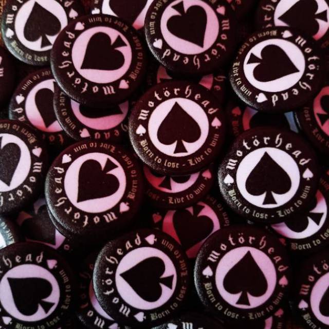Pin button vintage motorhead