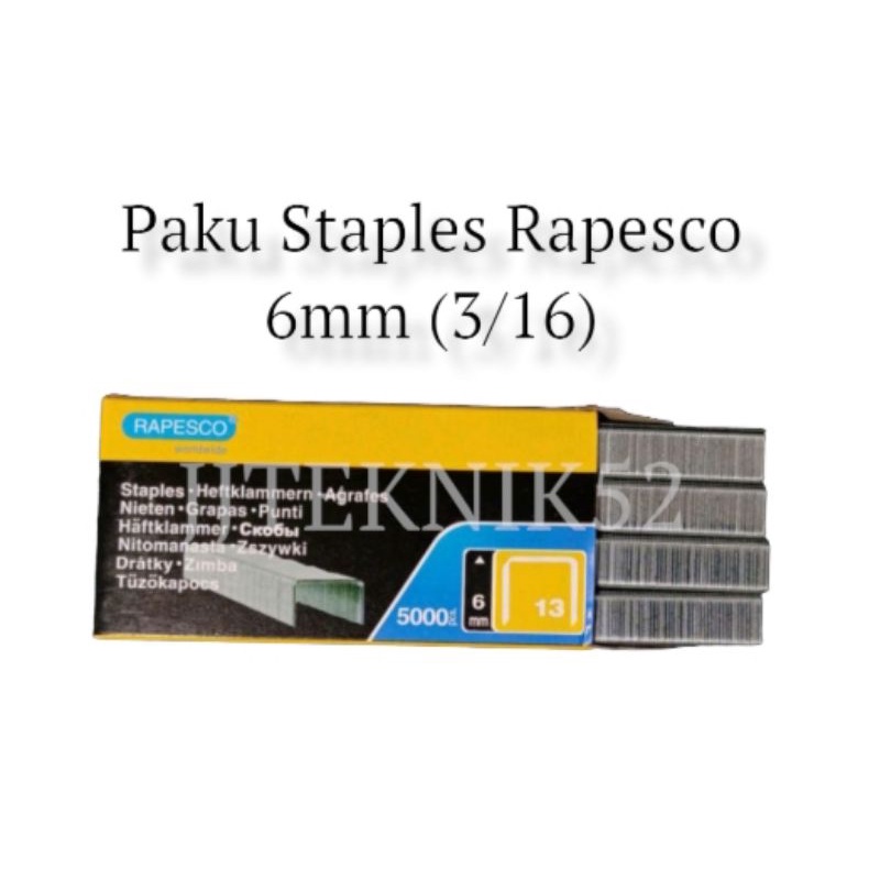 

Paku Staples Rapesco 6mm 13/6 / Anak Hekter Rapesco