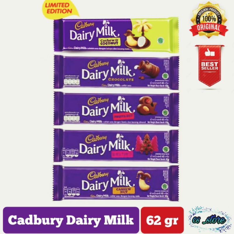 

Cadbury Dairy Milk 62 gr - All variant