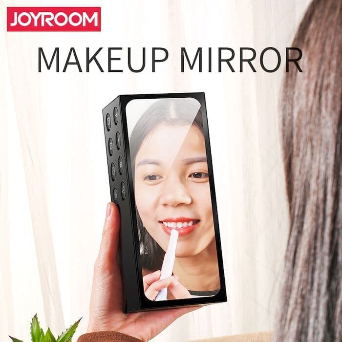 JOYROOM Bluetooth Stereo Speaker LED Alarm Clock w/Card Slot Black