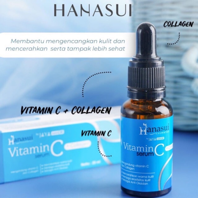 (BIRU) SERUM VIT C COLLAGEN HANASUI BPOM JAYA MANDIRI