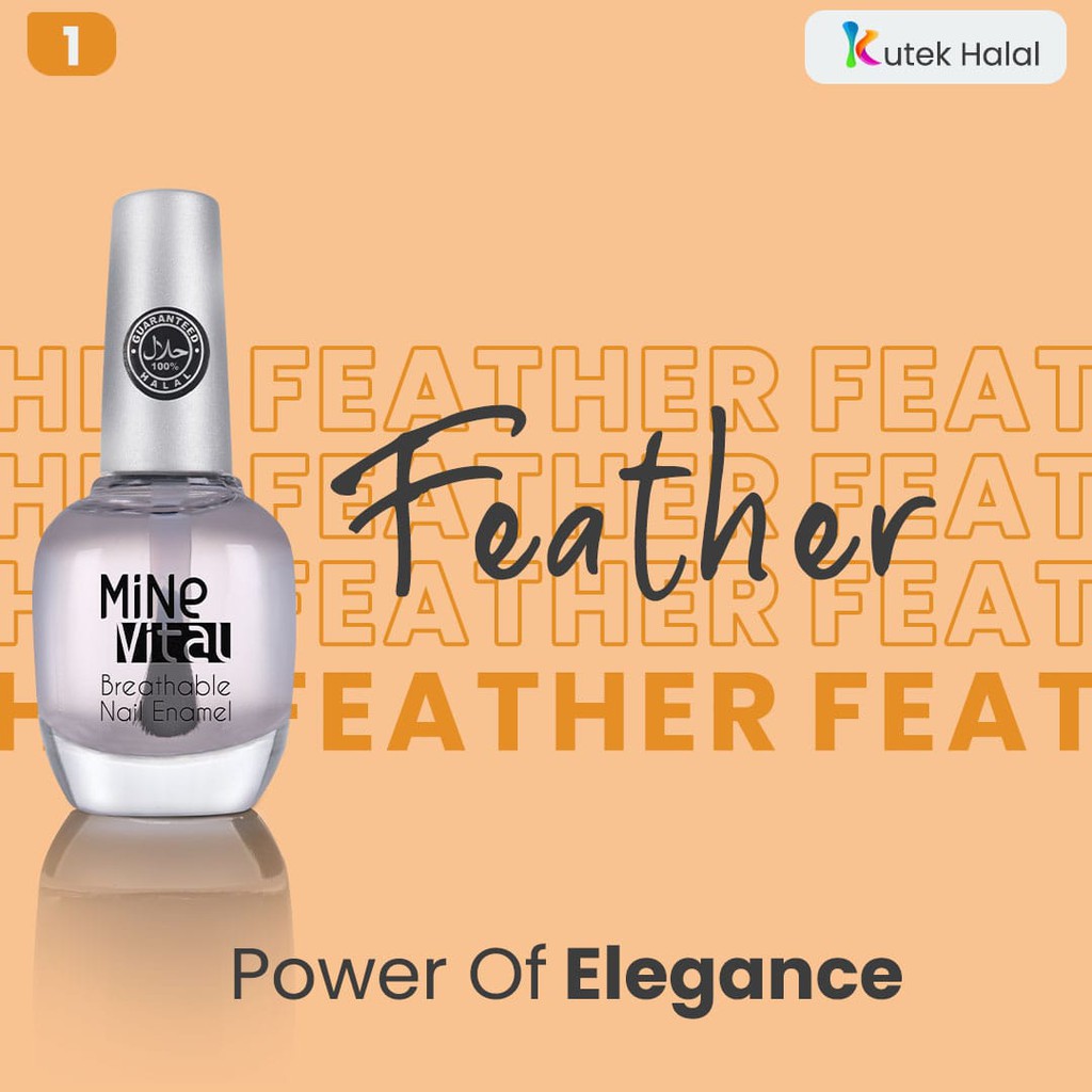 FEATHER - KUTEK HALAL BENING / KUTEK MINEVITAL / KUTEKS HALAL SHOLAT / KUTEK WUDHU FRIENDLY