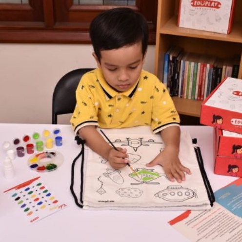 EDUPLAY MAINAN EDUKASI ANAK PAINTING KIT SERIES Melukis Mewarnai Cat Warna Edukasi Anak Balita Bayi