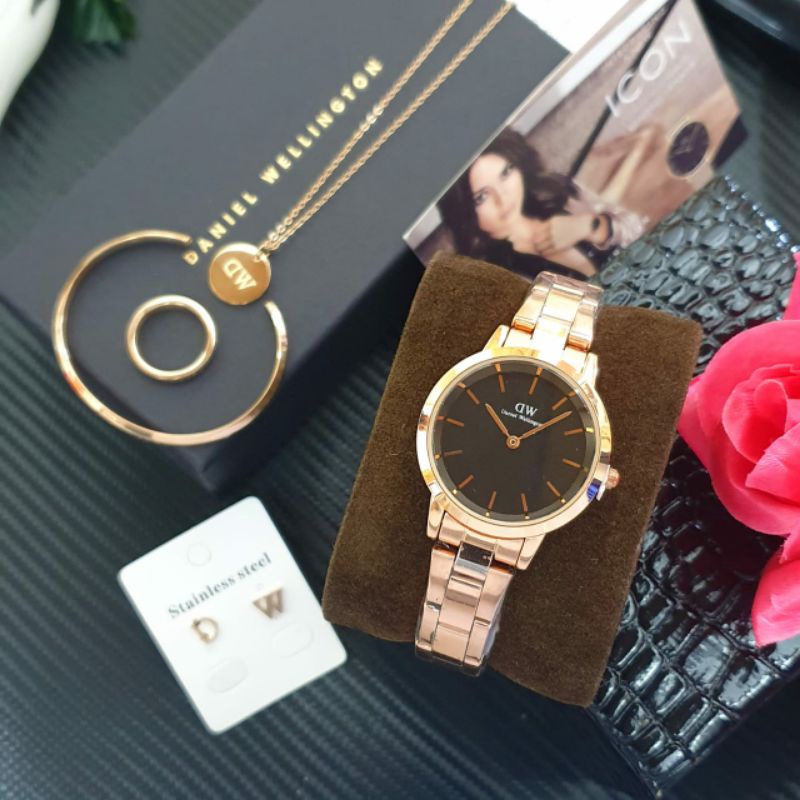 DW Jam Tangan Wanita Analog Stainless Steel Strap 32mm
