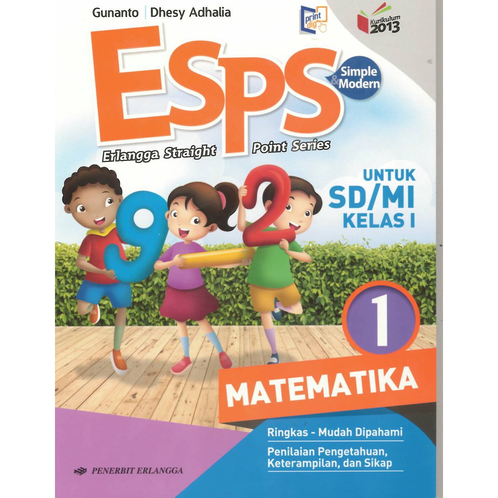 BUKU ESPS MATEMATIKA SD/MI KELAS 1 ERLANGGA