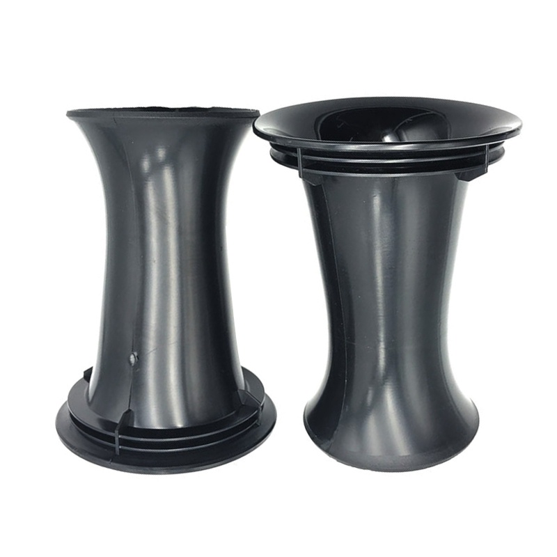 2pcs / Set Tabung Inverted Bahan Plastik Warna Hitam Ukuran 99x160mm Untuk Speaker Subwoofer Bass