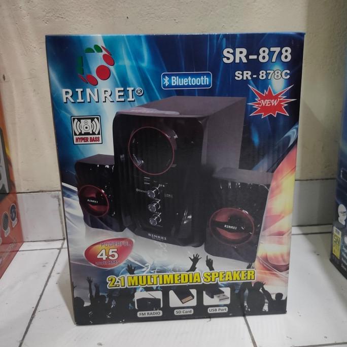 TERLARIS - RINREI SR 878 C SPEAKER AKTIF SUBWOOFER BASS BOOSTER BLUETOOTH - SPEAKER BLUETOOTH RINREI SR-878C - USB - RADIO | FMS