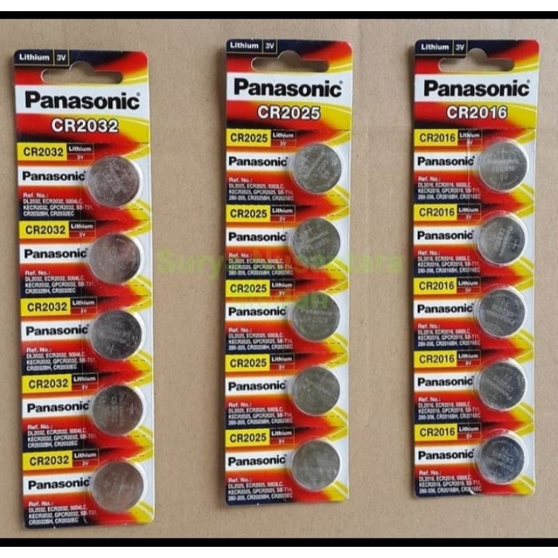 Baterai Lithium Panasonic 3V CR 2032 - Baterai Kancing 5pcs