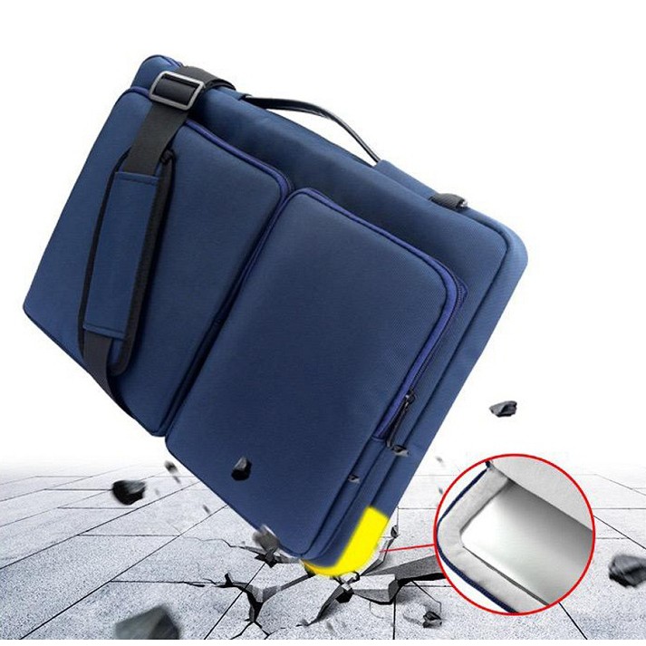 Tas Laptop Selempang Extra Protective Case Double Pocket 14 15 inch