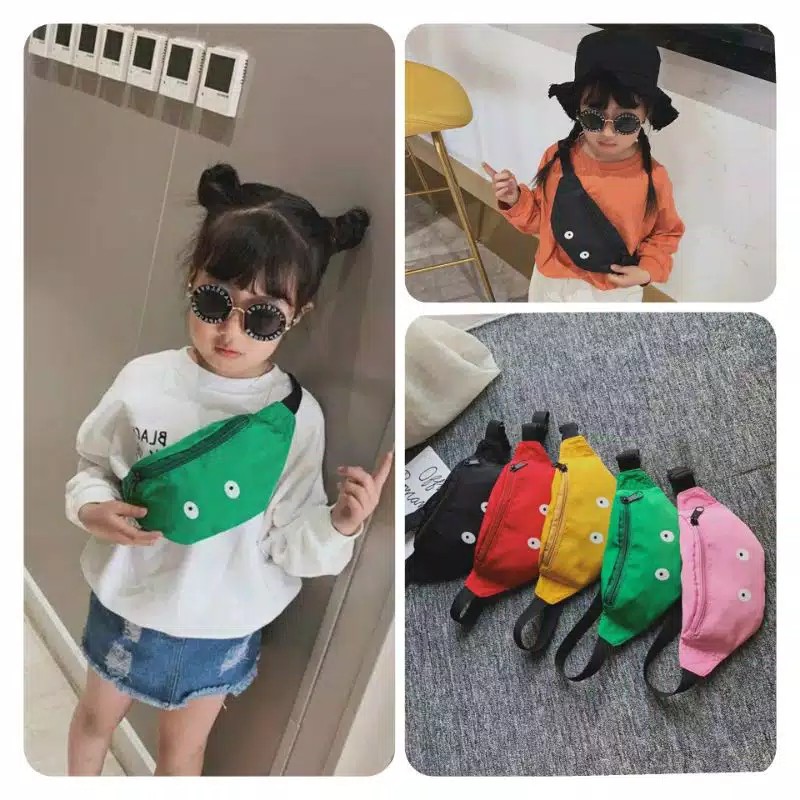 LittleAaron RAFA EYES waist bag anak perempuan / laki-laki fashion korea tas pinggang anak