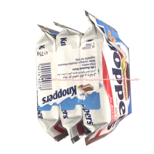 Knoppers Milk Hazelnut 3pcs Wafer Crispy Rasa Hazelnut dan Susu Knopers Knopper Knoper Biskuit Waffer Coklat Hazel