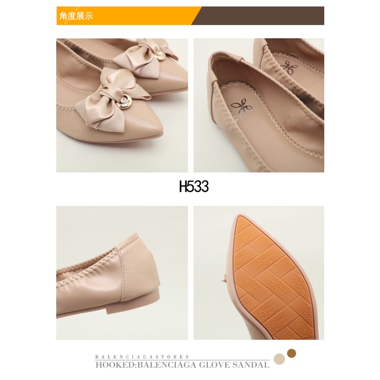 HELIVA Natalie Sepatu FlatShoes Sol 1cm Wanita H533