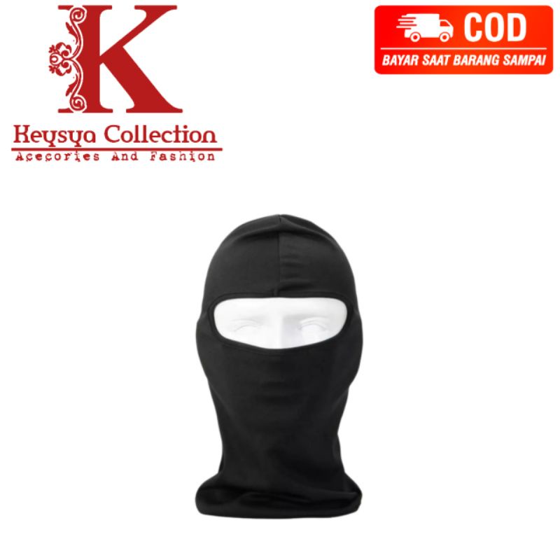 masker ninja hitam polos/ masker motor