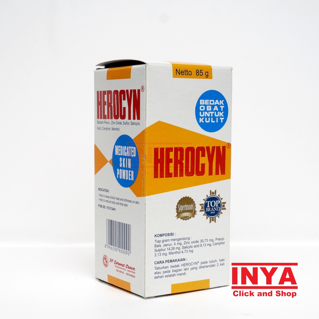HEROCYN MEDICATED SKIN POWDER 85ml - Bedak Obat Untuk Kulit