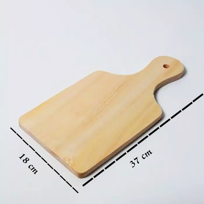 Talenan Kayu Dengan Pegangan 37x18cm