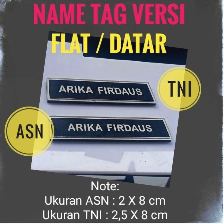 

(D9K5).. Name Tag - Papan Nama Dada - Totally Double Acrylic - Pengait Peniti dan Magnet //Trend@update