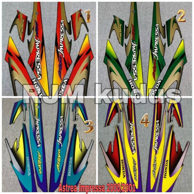 stiker sticker striping astrea impressa 2000/2001