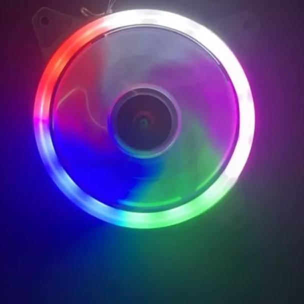 ℮ SKU-1220 FAN CASING 12CM RGB LED RAINBOW KONEKTOR MOLEX FAN CASE ☋