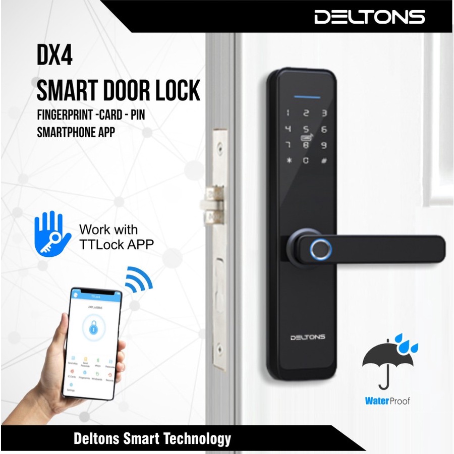 Fingerprint Smart Door Lock Digital Door Lock Electronic Lock DELTONS