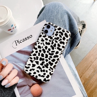 Soft Case Bahan Silikon Motif Leopard Warna Putih Susu