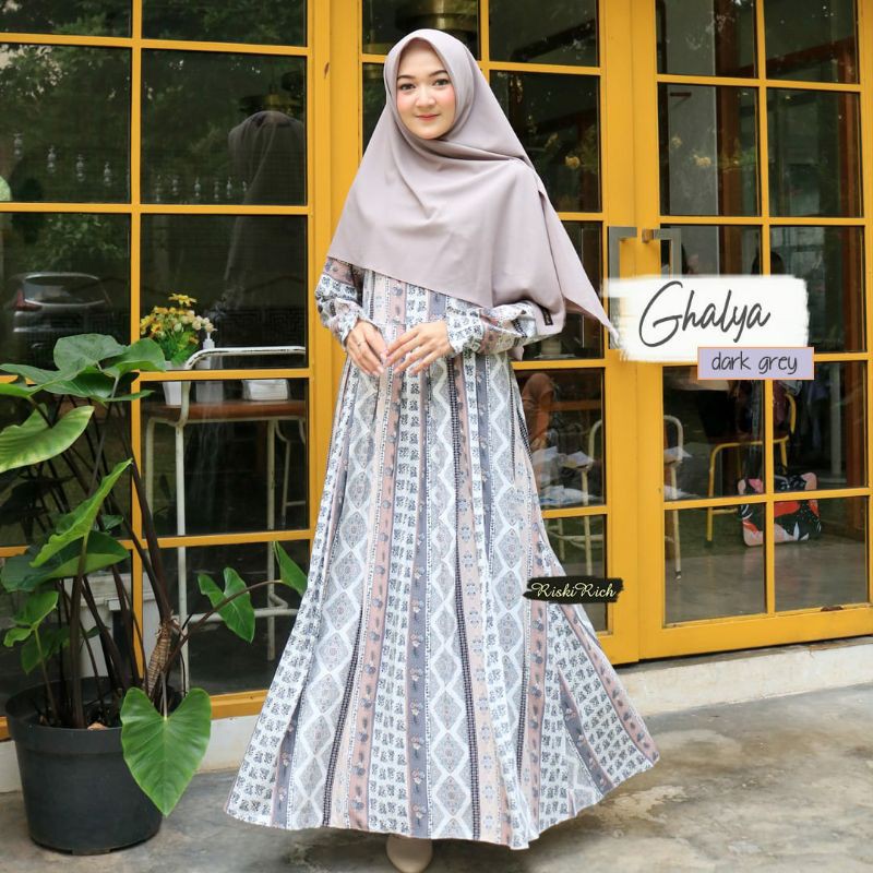 GAMIS GHALYA BY RISKIRICH/GAMIS RAYON/GAMIS RISKIRICH ORI/GAMIS HIJAB TERBARU RISKIRICH