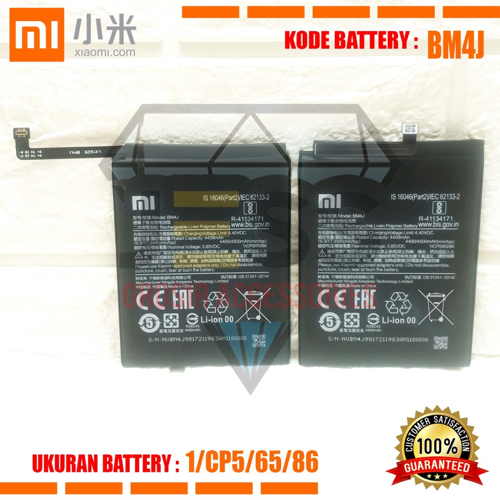 Baterai Battery Original XIAOMI BM4J BM-4J For Tipe HP Redmi Note 8 Pro - Note8 pro M1906G7I - M1906G7G - 2015105