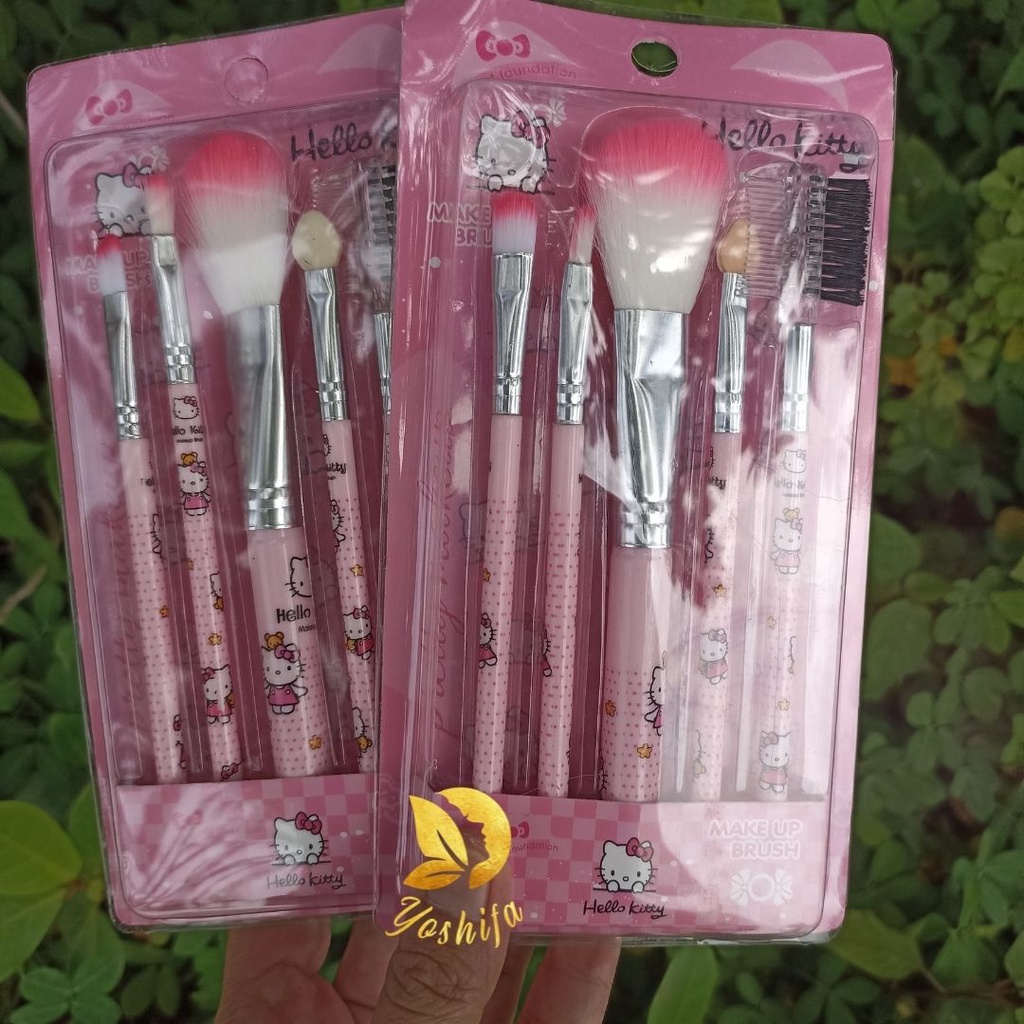 Kuas Make Up Brush Mika 1 Set Isi 5